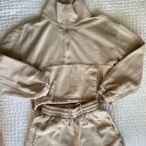 Abercrombie & Fitch Light Brown Sweat Short Matching Set